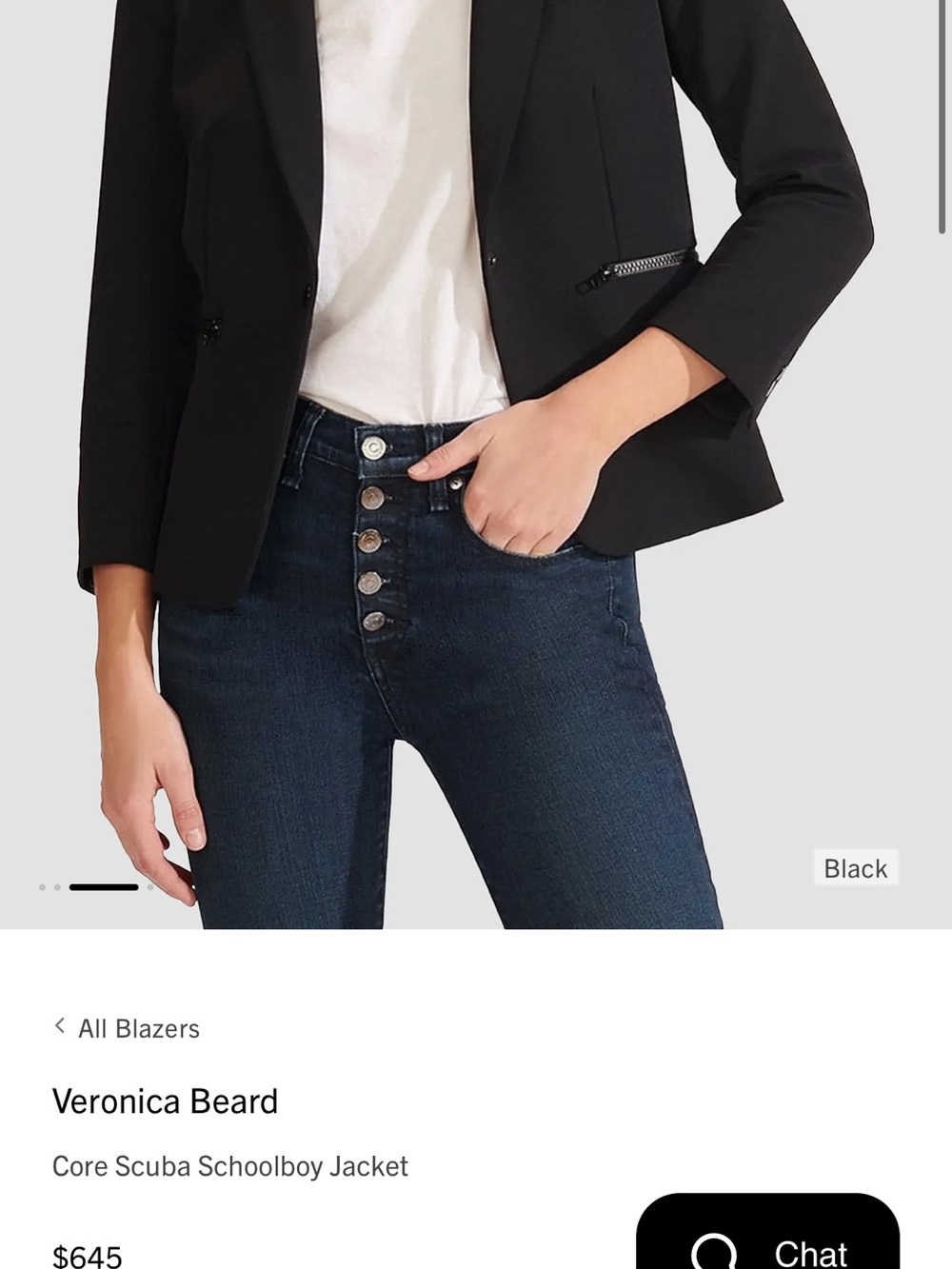 Veronica Beard Dark Indigo High-Rise Button-Fly Jeans